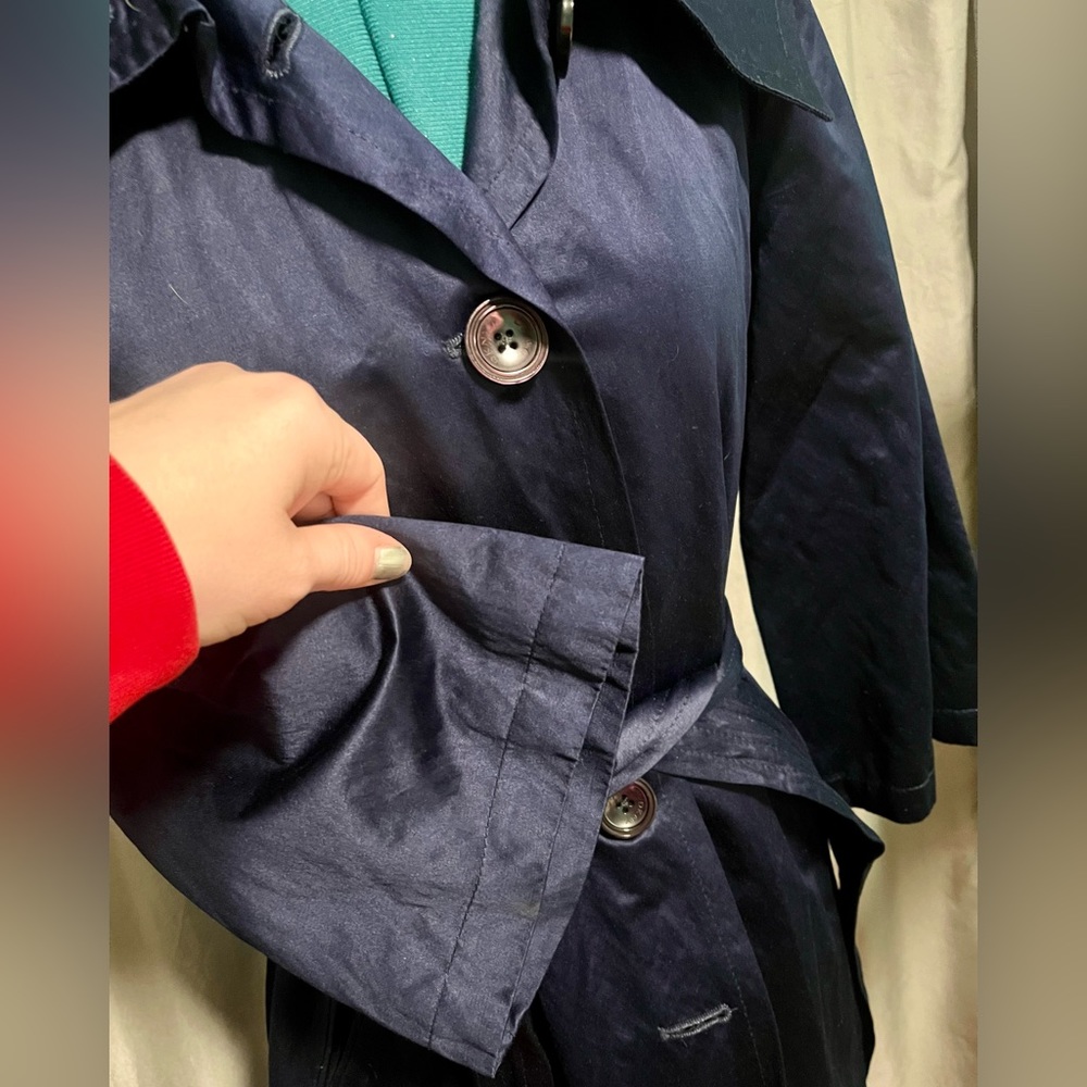 DKNY navy blue trench coat size S
